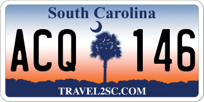 SC license plate ACQ146