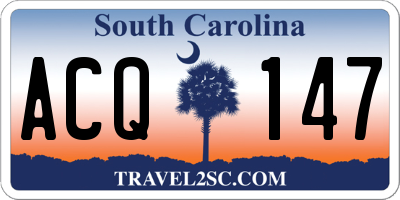SC license plate ACQ147