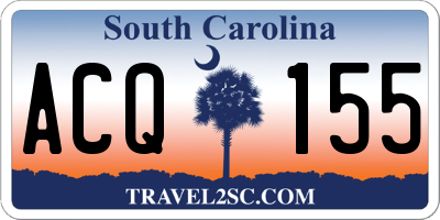 SC license plate ACQ155