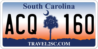 SC license plate ACQ160