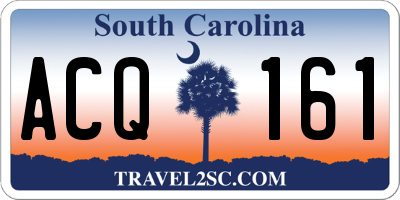 SC license plate ACQ161