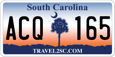 SC license plate ACQ165