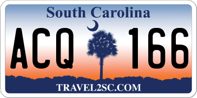 SC license plate ACQ166