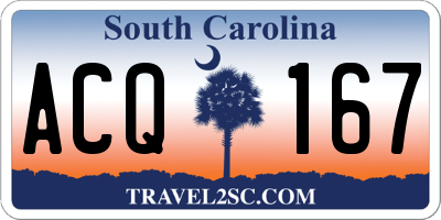 SC license plate ACQ167