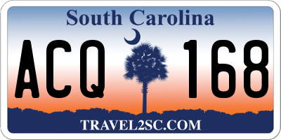 SC license plate ACQ168