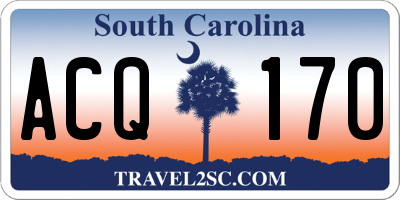 SC license plate ACQ170