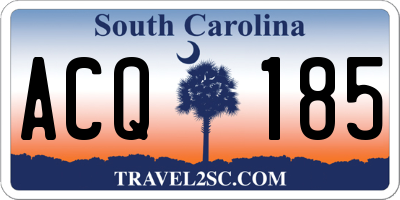 SC license plate ACQ185