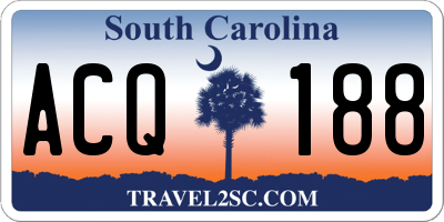 SC license plate ACQ188