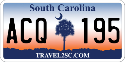 SC license plate ACQ195