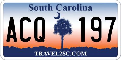 SC license plate ACQ197