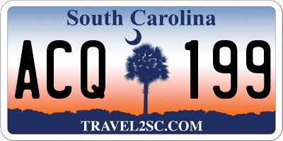 SC license plate ACQ199