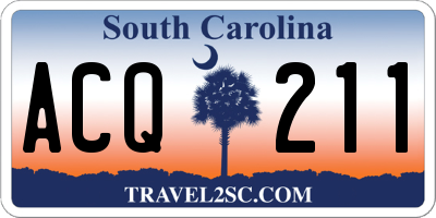 SC license plate ACQ211