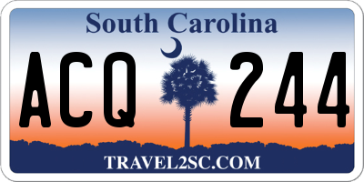 SC license plate ACQ244
