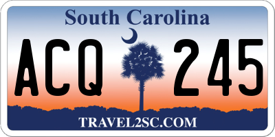 SC license plate ACQ245