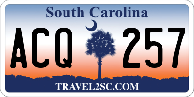 SC license plate ACQ257