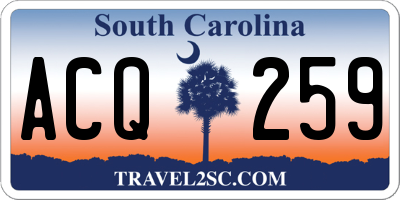 SC license plate ACQ259