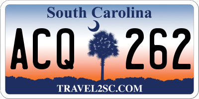 SC license plate ACQ262