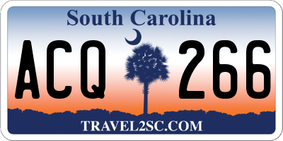 SC license plate ACQ266