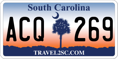 SC license plate ACQ269