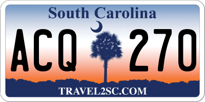 SC license plate ACQ270
