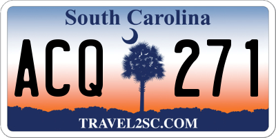 SC license plate ACQ271