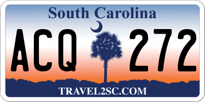 SC license plate ACQ272