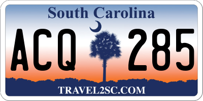 SC license plate ACQ285