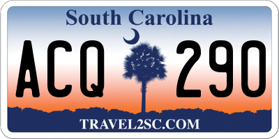 SC license plate ACQ290