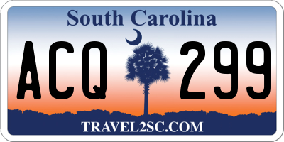 SC license plate ACQ299
