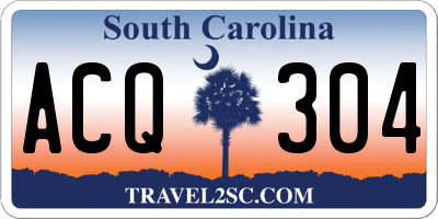 SC license plate ACQ304