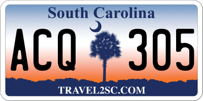 SC license plate ACQ305