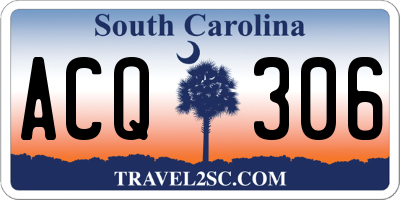 SC license plate ACQ306