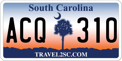 SC license plate ACQ310