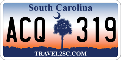 SC license plate ACQ319