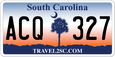 SC license plate ACQ327