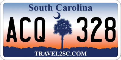 SC license plate ACQ328