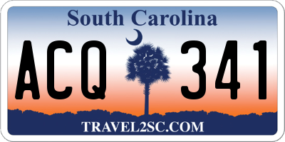 SC license plate ACQ341