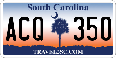 SC license plate ACQ350