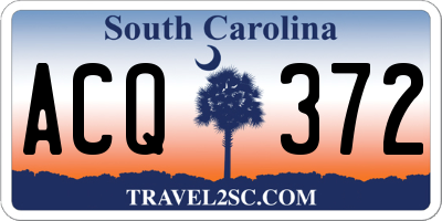 SC license plate ACQ372