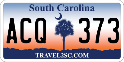 SC license plate ACQ373