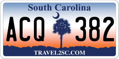 SC license plate ACQ382