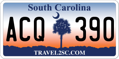 SC license plate ACQ390