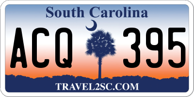 SC license plate ACQ395