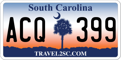 SC license plate ACQ399