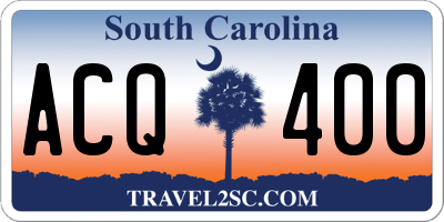 SC license plate ACQ400