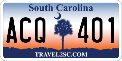 SC license plate ACQ401