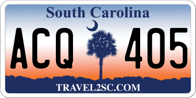 SC license plate ACQ405