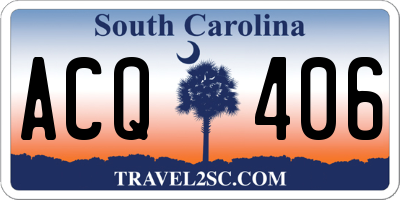 SC license plate ACQ406