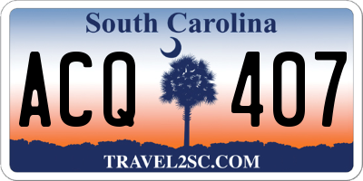 SC license plate ACQ407