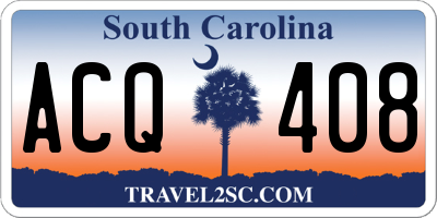 SC license plate ACQ408
